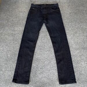 RVCA Daggers Denim Jeans Mens 28x30 Black Slim Fit Stretch Casual‎ Pants Skate